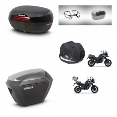 SHAD SH23 alu suitcases + mounting bracket SH46 trunk accessories 45 L KIT-477757