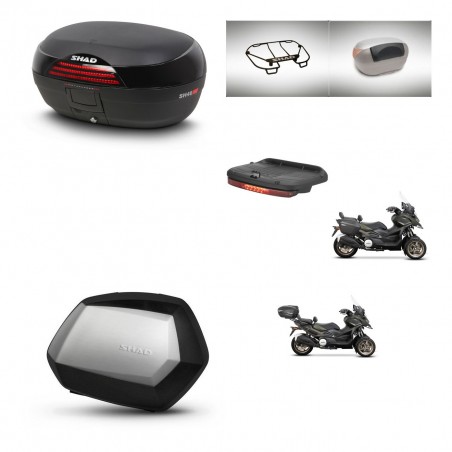 SHAD SH35 PREMIUM suitcases + mounting bracket SH46 trunk accessories 45 L KIT-477845