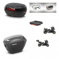 SHAD SH23 alu suitcases + mounting bracket SH46 trunk accessories 45 L KIT-477847