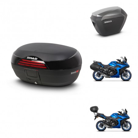 SHAD Maletas sh23 alu + soporte montaje baul SH46 45 L KIT-477865