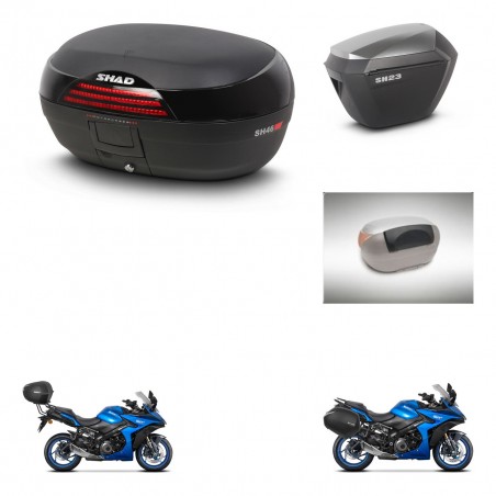SHAD Maletas sh23 alu + soporte montaje baul SH46 accesorios 45 L KIT-477889