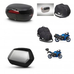 SHAD Maletas SH35 PREMIUM + soporte montaje baul SH46 accesorios 45 L KIT-477900