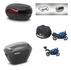 SHAD Maletas sh23 alu + soporte montaje baul SH46 accesorios 45 L KIT-477949