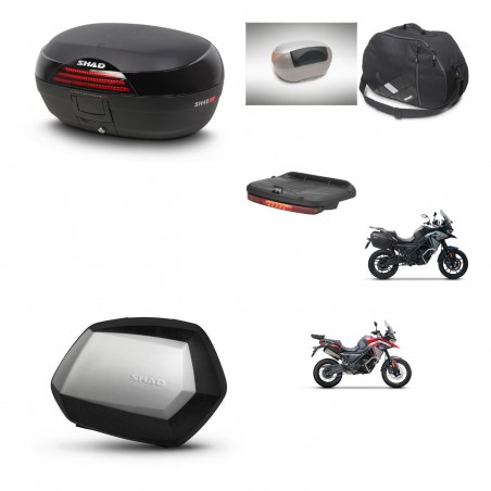 SHAD Maletas SH35 PREMIUM + soporte montaje baul SH46 accesorios 45 L KIT-480450
