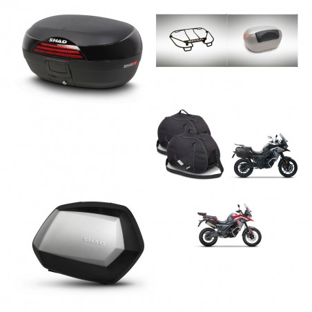 SHAD Maletas SH35 PREMIUM + soporte montaje baul SH46 accesorios 45 L KIT-480481