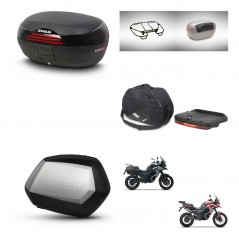 SHAD Maletas SH35 PREMIUM + soporte montaje baul SH46 accesorios 45 L KIT-480498
