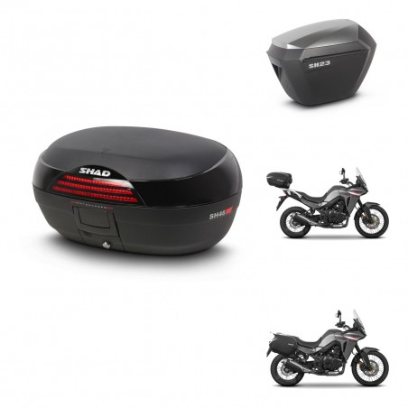 SHAD Maletas sh23 alu + soporte montaje baul SH46 45 L KIT-480506