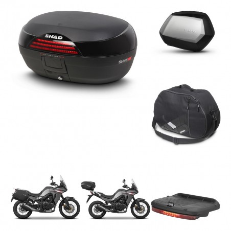 SHAD Maletas SH35 PREMIUM + soporte montaje baul SH46 accesorios 45 L KIT-480522