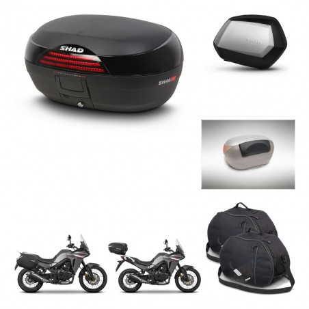 SHAD Maletas SH35 PREMIUM + soporte montaje baul SH46 accesorios 45 L KIT-480529