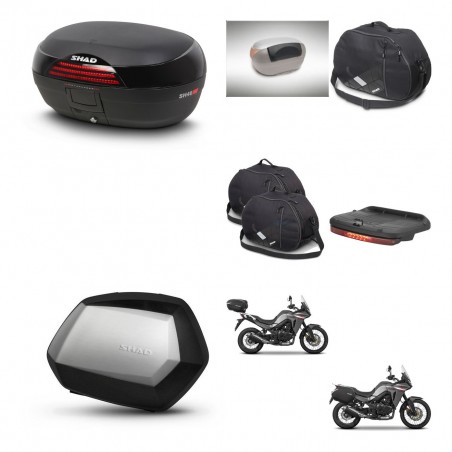 SHAD Maletas SH35 PREMIUM + soporte montaje baul SH46 accesorios 45 L KIT-480547