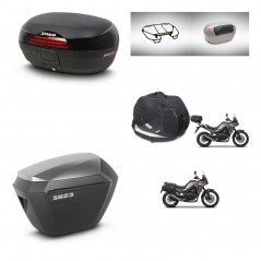 SHAD SH23 alu suitcases + mounting bracket SH46 trunk accessories 45 L KIT-480590