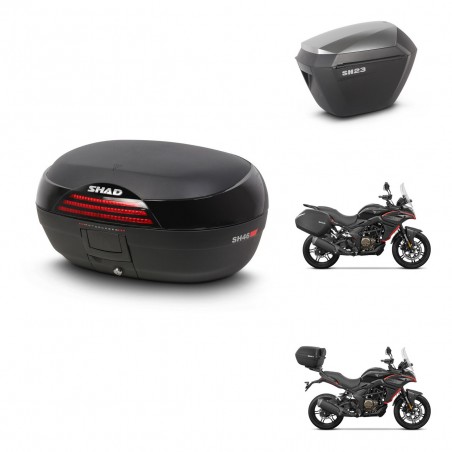 SHAD Maletas sh23 alu + soporte montaje baul SH46 45 L KIT-480602
