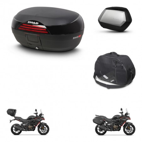 SHAD Maletas SH35 PREMIUM + soporte montaje baul SH46 accesorios 45 L KIT-480612