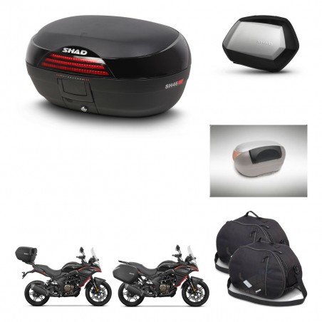SHAD Maletas SH35 PREMIUM + soporte montaje baul SH46 accesorios 45 L KIT-480625
