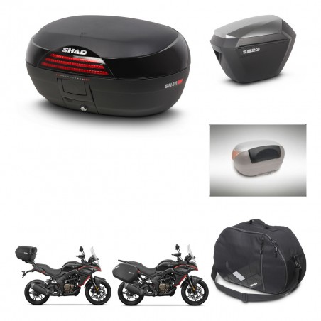 SHAD SH23 alu suitcases + mounting bracket SH46 trunk accessories 45 L KIT-480638