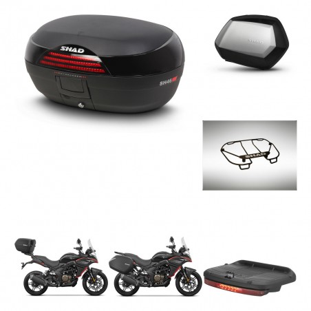 SHAD Maletas SH35 PREMIUM + soporte montaje baul SH46 accesorios 45 L KIT-480654
