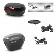 SHAD SH23 alu suitcases + mounting bracket SH46 trunk accessories 45 L KIT-480680
