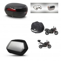SHAD SH35 PREMIUM suitcases + mounting bracket SH46 trunk accessories 45 L KIT-480684