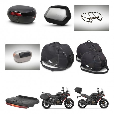SHAD Maletas SH35 PREMIUM + soporte montaje baul SH46 accesorios 45 L KIT-480691