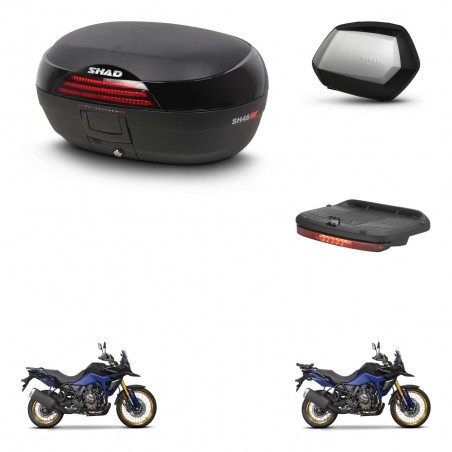 SHAD Maletas SH35 PREMIUM + soporte montaje baul SH46 accesorios 45 L KIT-480702