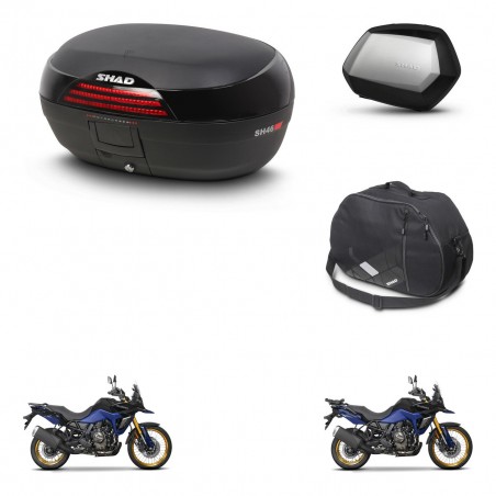 SHAD Maletas SH35 PREMIUM + soporte montaje baul SH46 accesorios 45 L KIT-480708