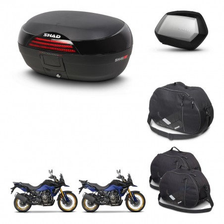 SHAD Maletas SH35 PREMIUM + soporte montaje baul SH46 accesorios 45 L KIT-480709