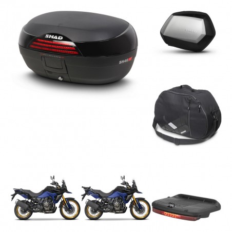 SHAD Maletas SH35 PREMIUM + soporte montaje baul SH46 accesorios 45 L KIT-480714