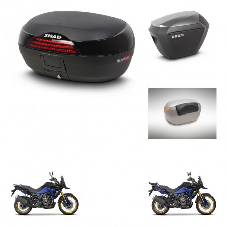 SHAD Maletas sh23 alu + soporte montaje baul SH46 accesorios 45 L KIT-480722