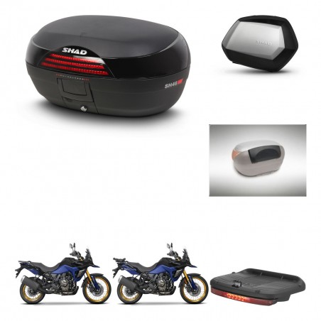SHAD Maletas SH35 PREMIUM + soporte montaje baul SH46 accesorios 45 L KIT-480726