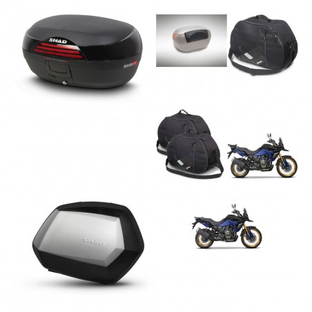 SHAD Maletas SH35 PREMIUM + soporte montaje baul SH46 accesorios 45 L KIT-480733