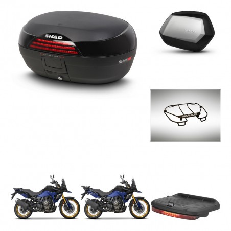 SHAD Maletas SH35 PREMIUM + soporte montaje baul SH46 accesorios 45 L KIT-480750