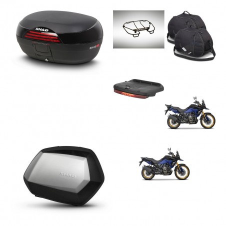 SHAD Maletas SH35 PREMIUM + soporte montaje baul SH46 accesorios 45 L KIT-480751
