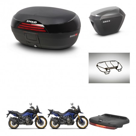 SHAD Maletas sh23 alu + soporte montaje baul SH46 accesorios 45 L KIT-480752
