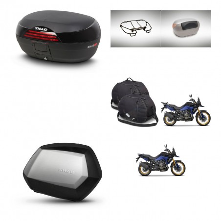SHAD Maletas SH35 PREMIUM + soporte montaje baul SH46 accesorios 45 L KIT-480769