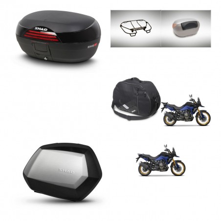 SHAD Maletas SH35 PREMIUM + soporte montaje baul SH46 accesorios 45 L KIT-480780