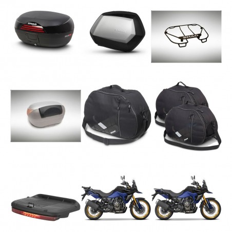 SHAD Maletas SH35 PREMIUM + soporte montaje baul SH46 accesorios 45 L KIT-480787