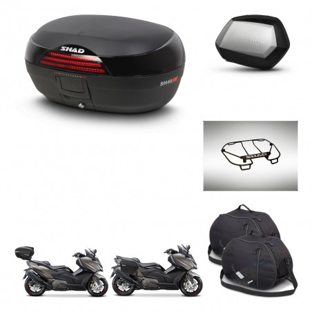 SHAD Maletas SH35 PREMIUM + soporte montaje baul SH46 accesorios 45 L KIT-480937