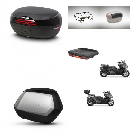 SHAD SH35 PREMIUM suitcases + mounting bracket SH46 trunk accessories 45 L KIT-480966