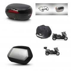 SHAD Maletas SH35 PREMIUM + soporte montaje baul SH46 accesorios 45 L KIT-480972