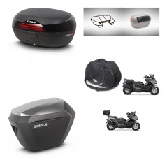 SHAD SH23 alu suitcases + mounting bracket SH46 trunk accessories 45 L KIT-480974