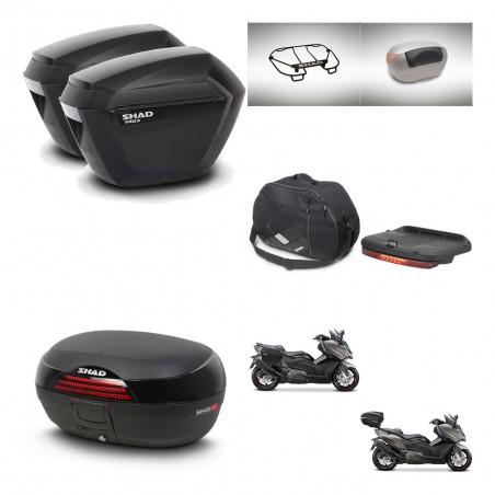 SHAD SH46 trunk + mounting bracket sh23 suitcases accessories 45 L KIT-480977