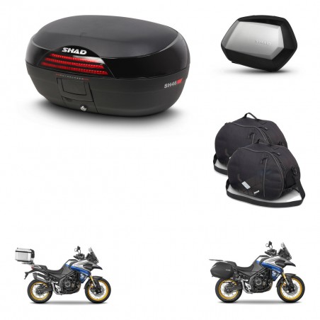 SHAD Maletas SH35 PREMIUM + soporte montaje baul SH46 accesorios 45 L KIT-480985