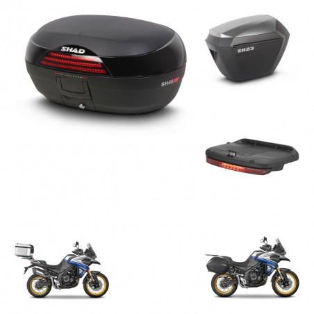 SHAD Maletas sh23 alu + soporte montaje baul SH46 accesorios 45 L KIT-480992