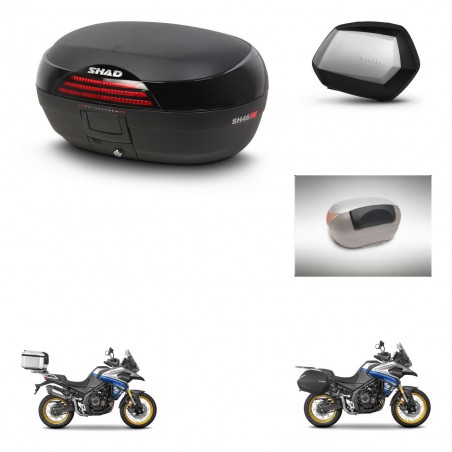 SHAD Maletas SH35 PREMIUM + soporte montaje baul SH46 accesorios 45 L KIT-481008