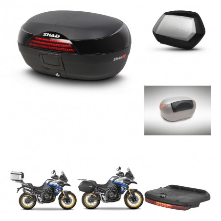 SHAD Maletas SH35 PREMIUM + soporte montaje baul SH46 accesorios 45 L KIT-481014