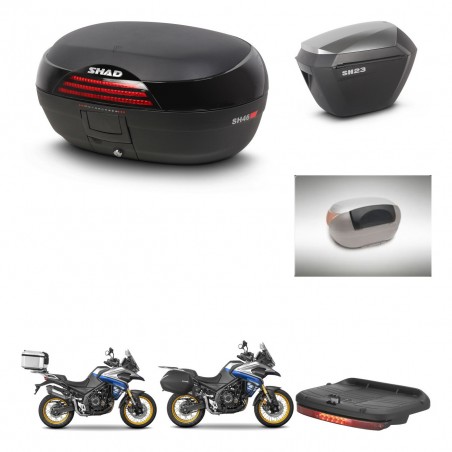 SHAD Maletas sh23 alu + soporte montaje baul SH46 accesorios 45 L KIT-481016