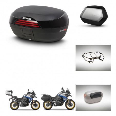 SHAD Maletas SH35 PREMIUM + soporte montaje baul SH46 accesorios 45 L KIT-481056