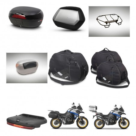 SHAD Maletas SH35 PREMIUM + soporte montaje baul SH46 accesorios 45 L KIT-481075