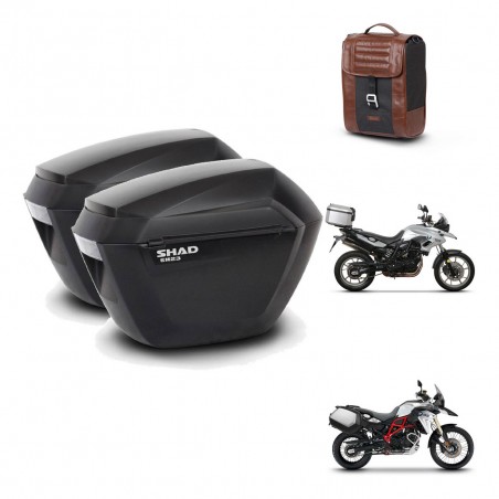 SHAD Baul maleta + soporte montaje maletas sh23 SR38 CAFE RACER STYLE 1U KIT-481085