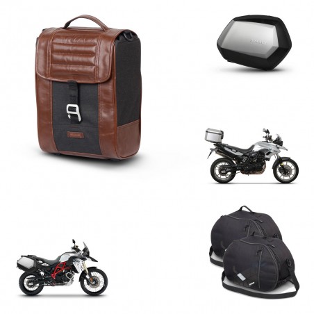 SHAD Maletas SH35 PREMIUM + soporte montaje Baul maleta accesorios SR38 CAFE RACER STYLE 1U KIT-481087